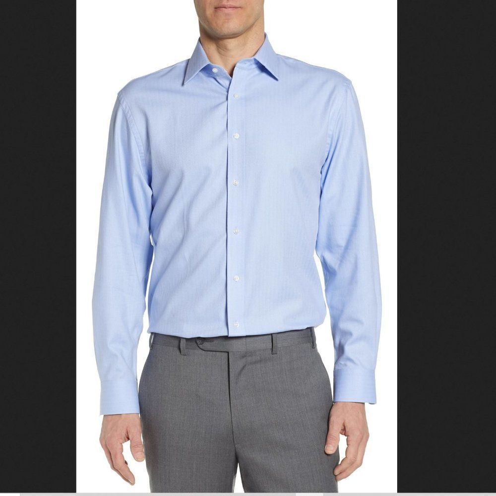 Nordstrom‎ Rack Blue Button Down Shirt Size 34/35